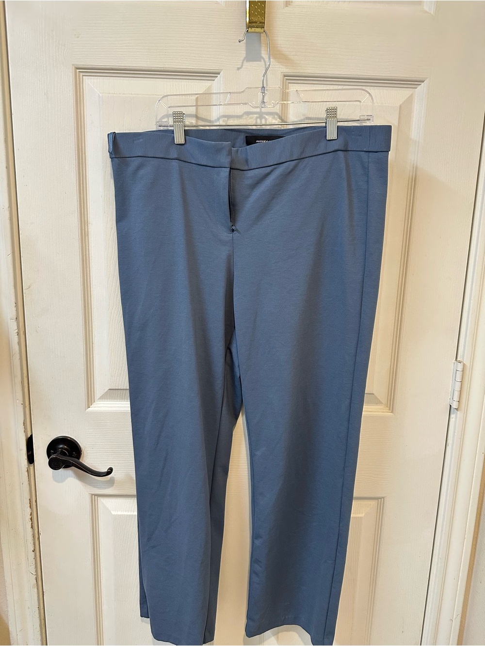 Amanda & Chelsea Straight-Leg Pants in Slate Blue